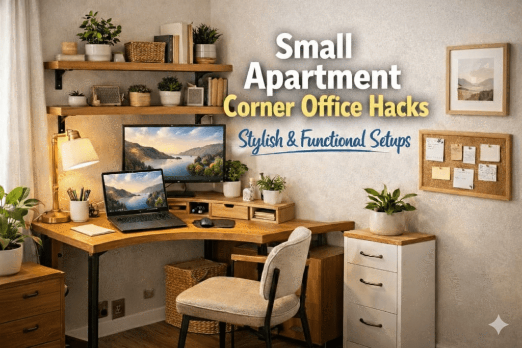 Small Apartment Corner Office Hacks Stylish & Functional Setups